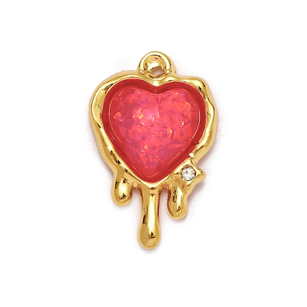 6pcs/Lot Stainless Steel Enamel Love Heart Necklace Pendant Women Moon Butterfly Bracelet DIY Charms Stone Jewelry