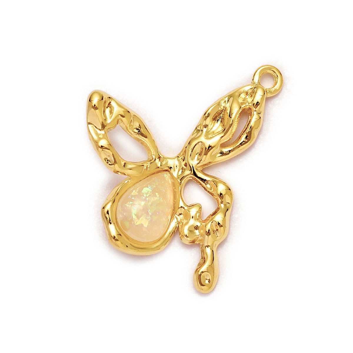 6pcs/Lot Stainless Steel Enamel Love Heart Necklace Pendant Women Moon Butterfly Bracelet DIY Charms Stone Jewelry