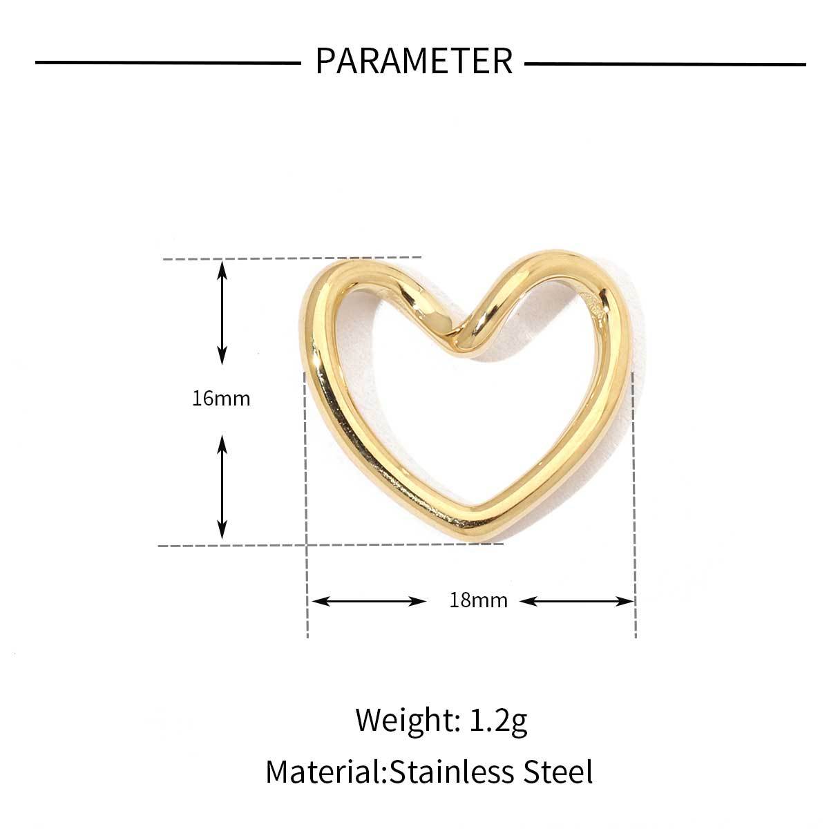 6pcs/pack Mirror Polish Geometric Oval Stainless Steel Pendants DIY Heart Round Swirl Pendant For Women Jewelry Making Finding