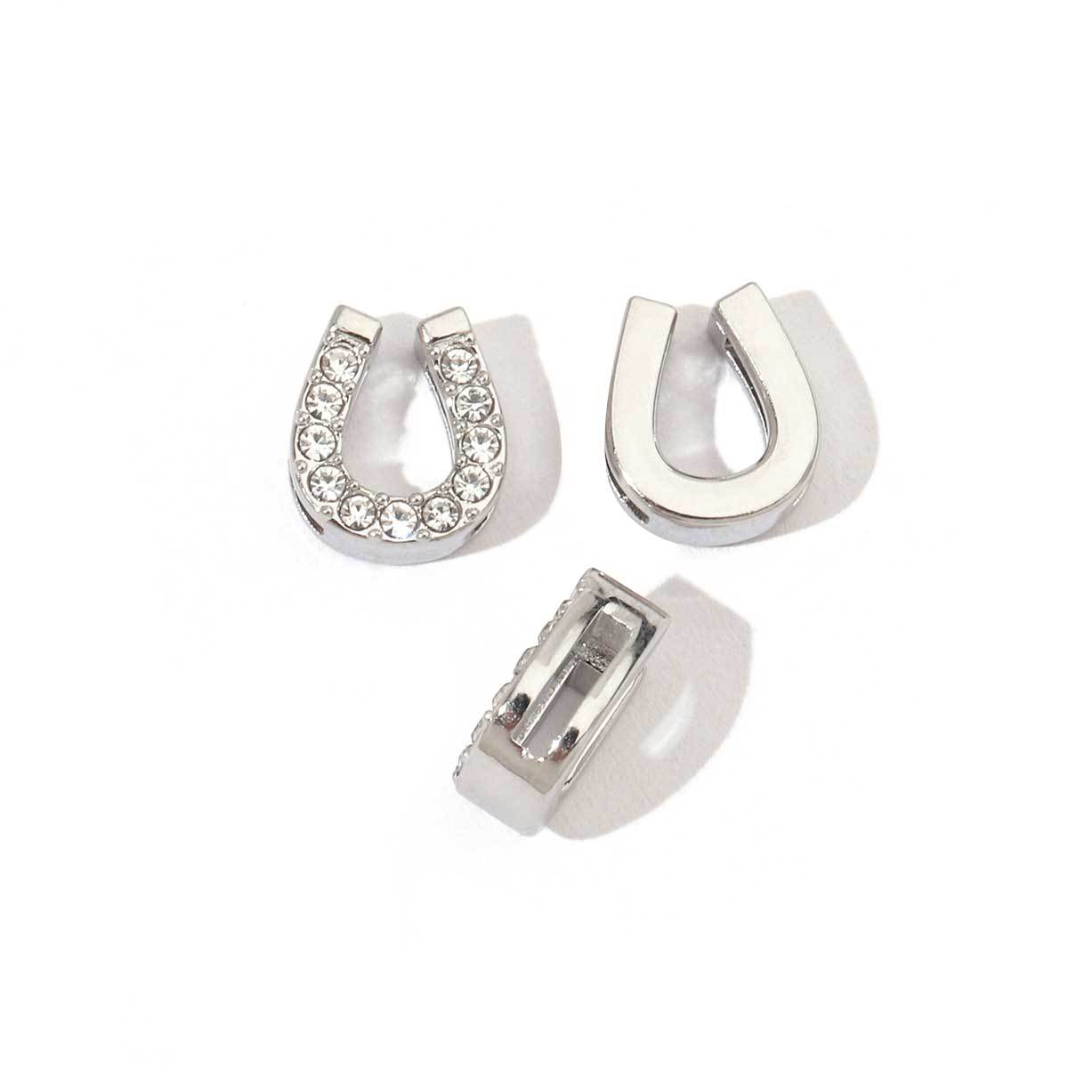 6pcs/pack Mirror Polish Love Horseshoe Moon Stainless Steel Beads Cross Clover Beads For Women Jewelry Making Finding