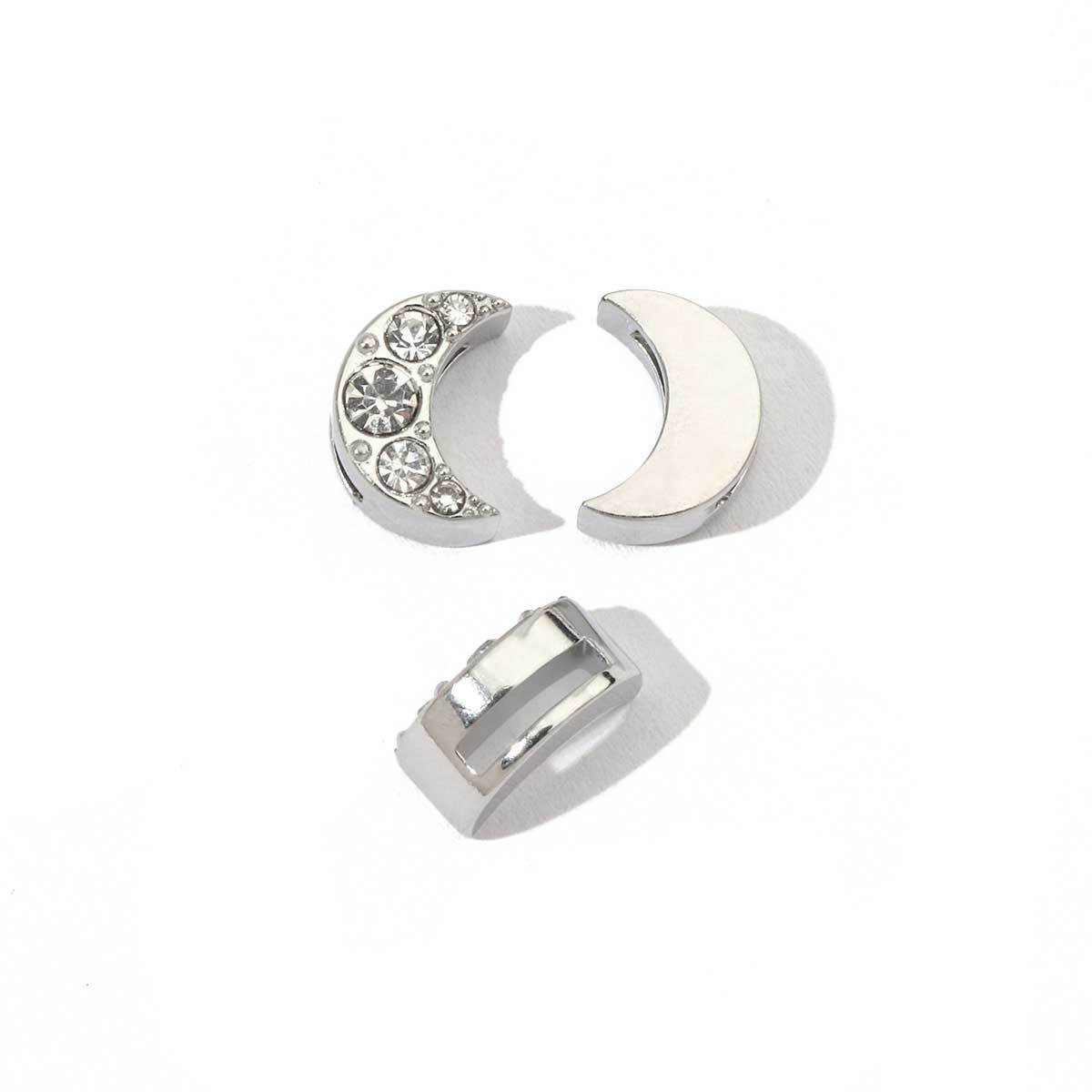 6pcs/pack Mirror Polish Love Horseshoe Moon Stainless Steel Beads Cross Clover Beads For Women Jewelry Making Finding