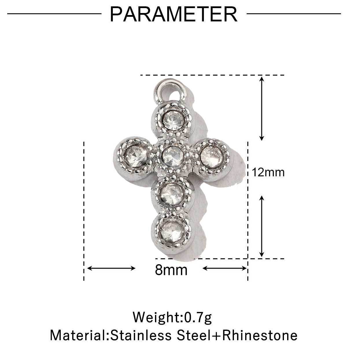6pcs/pack Trendy Stainless Steel High Polish Cross Sunflower Charms Angel Starfish Snake Necklace DIY Small Pendant Wholesale