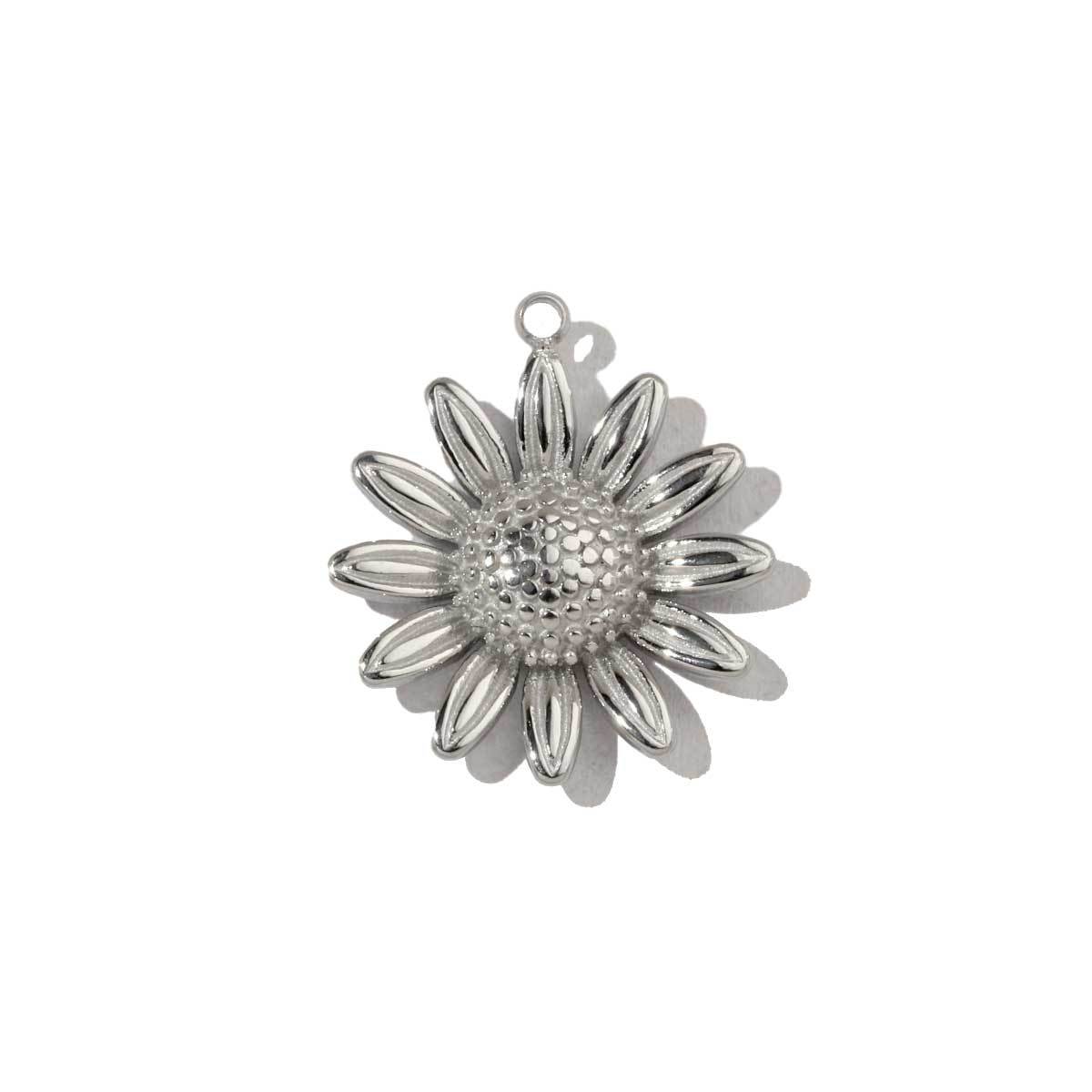 6pcs/pack Trendy Stainless Steel High Polish Cross Sunflower Charms Angel Starfish Snake Necklace DIY Small Pendant Wholesale