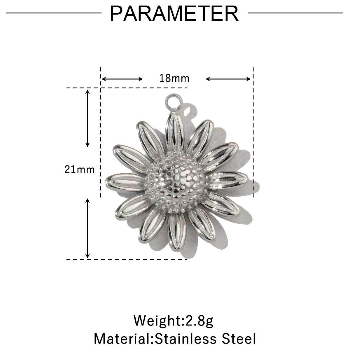 6pcs/pack Trendy Stainless Steel High Polish Cross Sunflower Charms Angel Starfish Snake Necklace DIY Small Pendant Wholesale