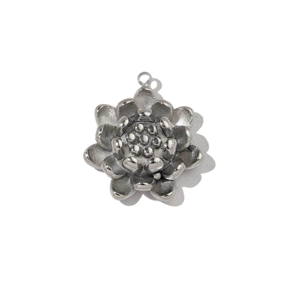 6pcs/pack Trendy Stainless Steel High Polish Cross Sunflower Charms Angel Starfish Snake Necklace DIY Small Pendant Wholesale