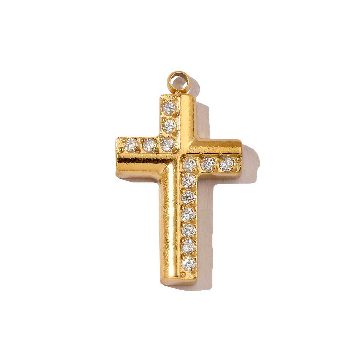 6pcs/pack Trendy High Polish Stainless Steel Heart Crown Suqare Charms Flower Cross Necklace DIY Small Pendant Wholesale
