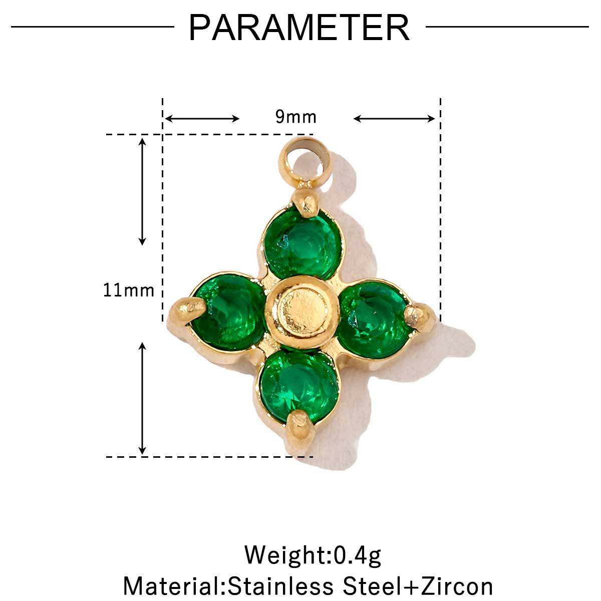 6pcs/pack Trendy High Polish Stainless Steel Heart Crown Suqare Charms Flower Cross Necklace DIY Small Pendant Wholesale