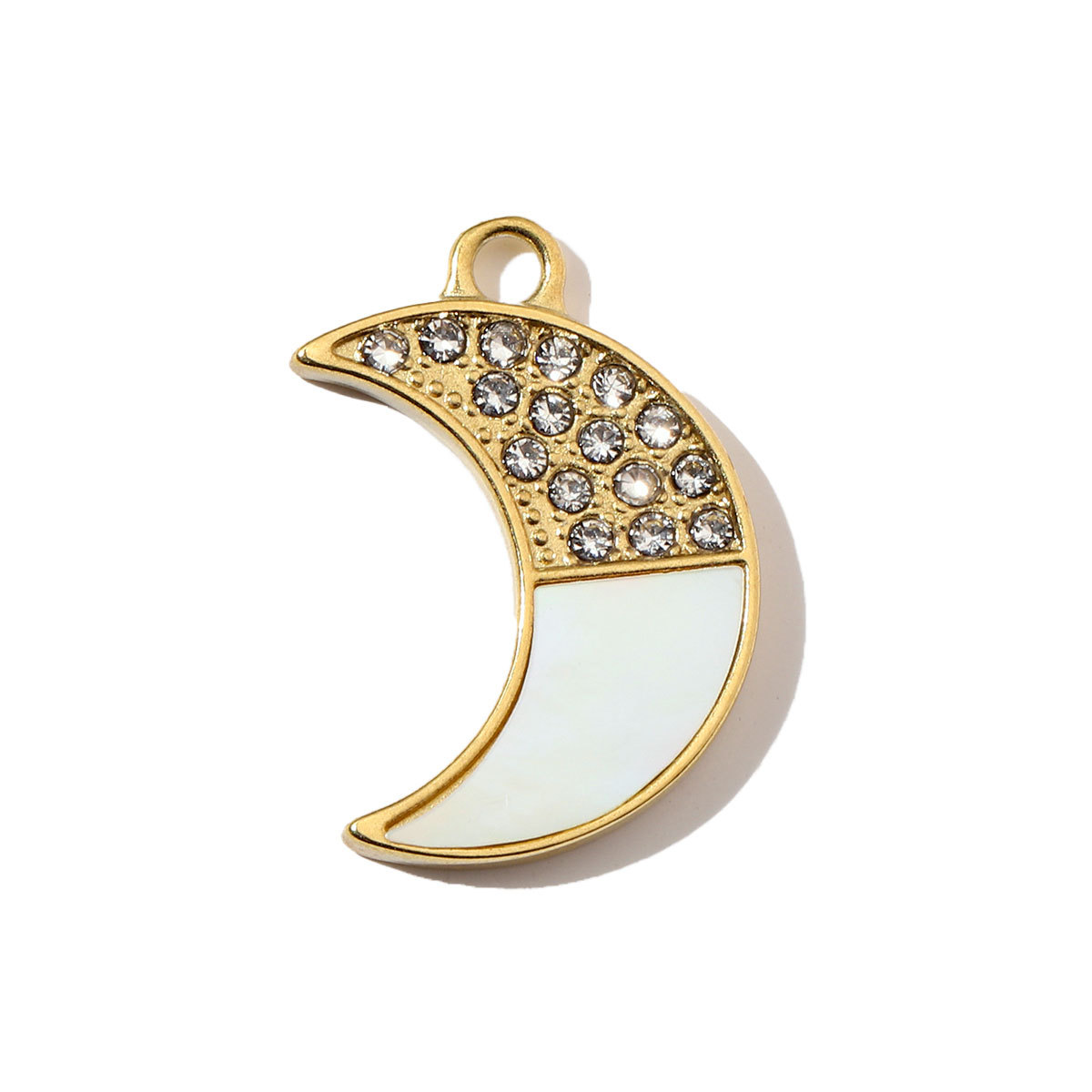 6pcs/pack  Trendy High Polish Stainless Steel Shell Starfish Charms Heart Moon Enamel Necklace DIY Small Pendant Wholesale