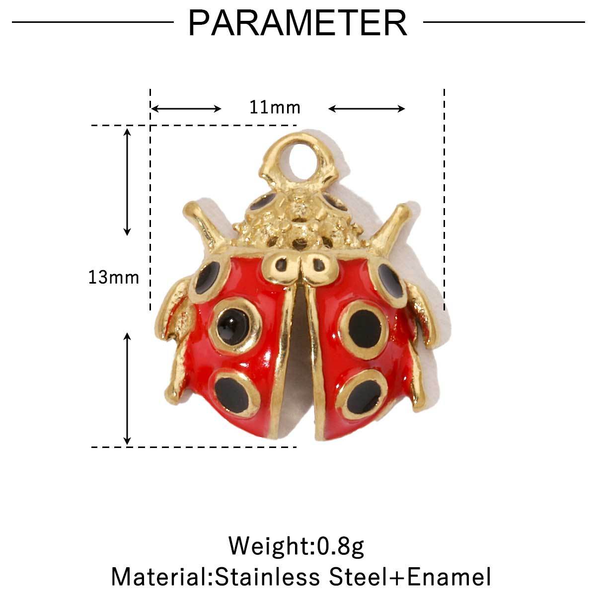 6pcs/pack  Trendy High Polish Stainless Steel Shell Starfish Charms Heart Moon Enamel Necklace DIY Small Pendant Wholesale