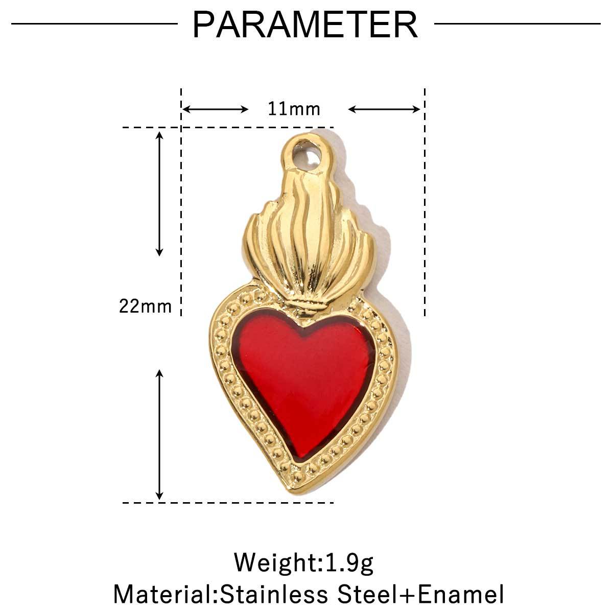 6pcs/pack  Trendy High Polish Stainless Steel Shell Starfish Charms Heart Moon Enamel Necklace DIY Small Pendant Wholesale