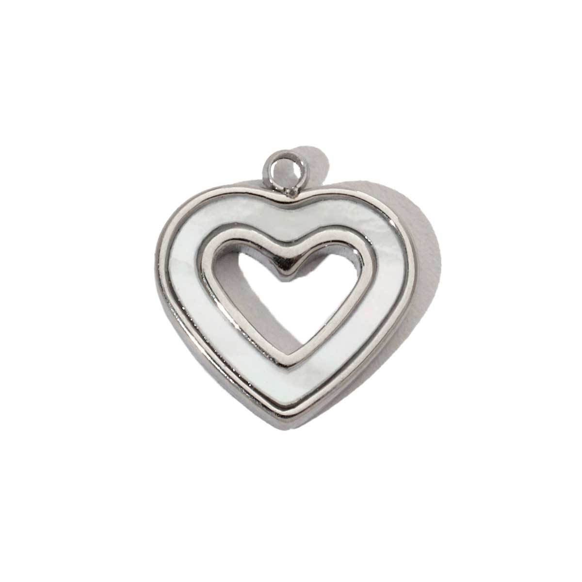 6pcs/pack  Trendy High Polish Stainless Steel Shell Starfish Charms Heart Moon Enamel Necklace DIY Small Pendant Wholesale