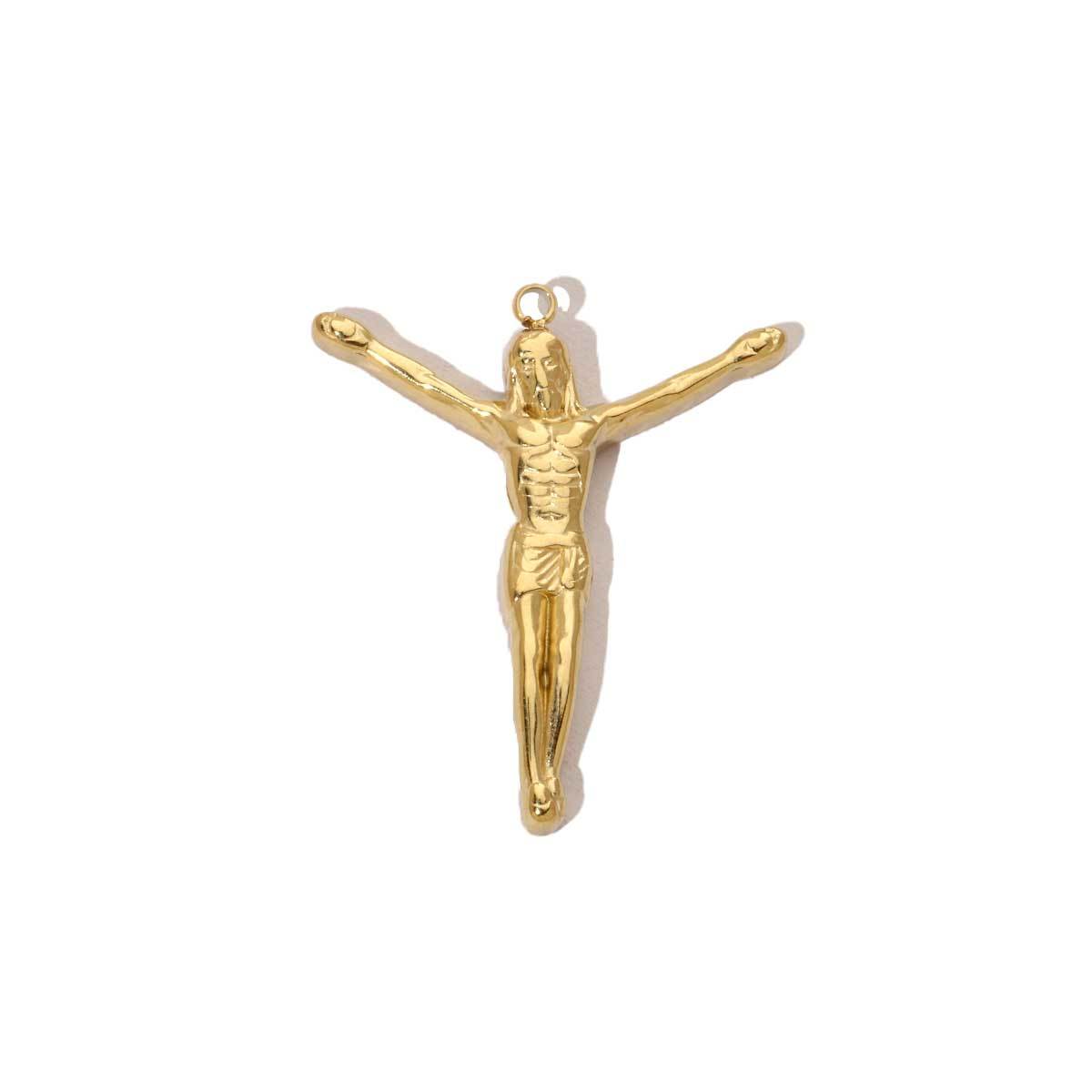 6pcs/pack Trendy Gold Color High Polish Stainless Steel God Cross Angel Charms Snake Spider Necklace DIY Small Pendant Wholesale