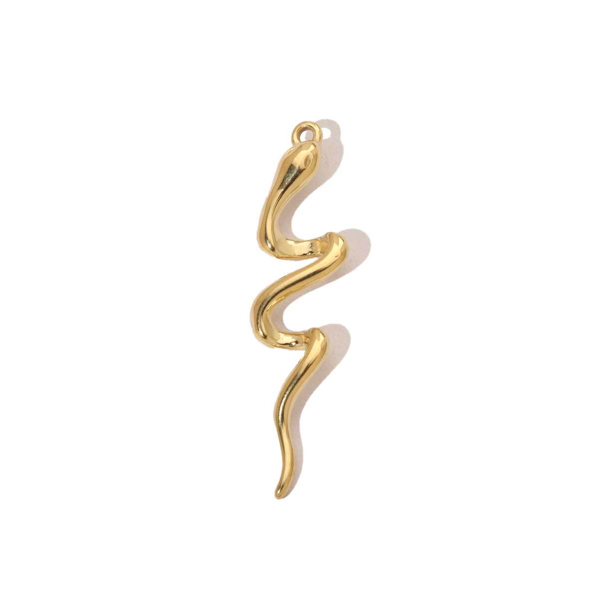 6pcs/pack Trendy Gold Color High Polish Stainless Steel God Cross Angel Charms Snake Spider Necklace DIY Small Pendant Wholesale