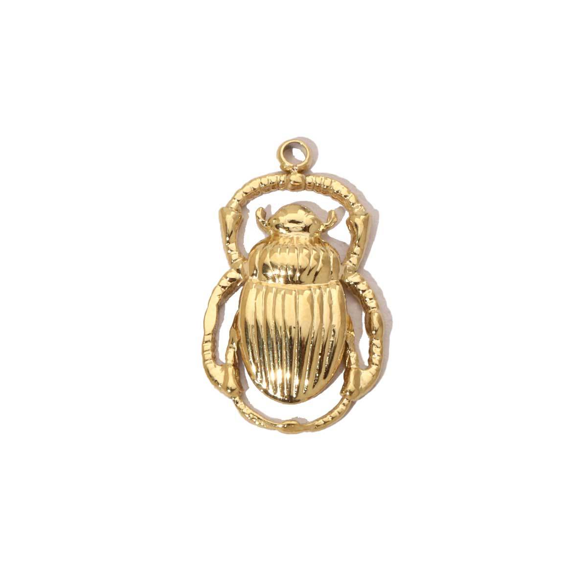 6pcs/pack Trendy Gold Color High Polish Stainless Steel God Cross Angel Charms Snake Spider Necklace DIY Small Pendant Wholesale