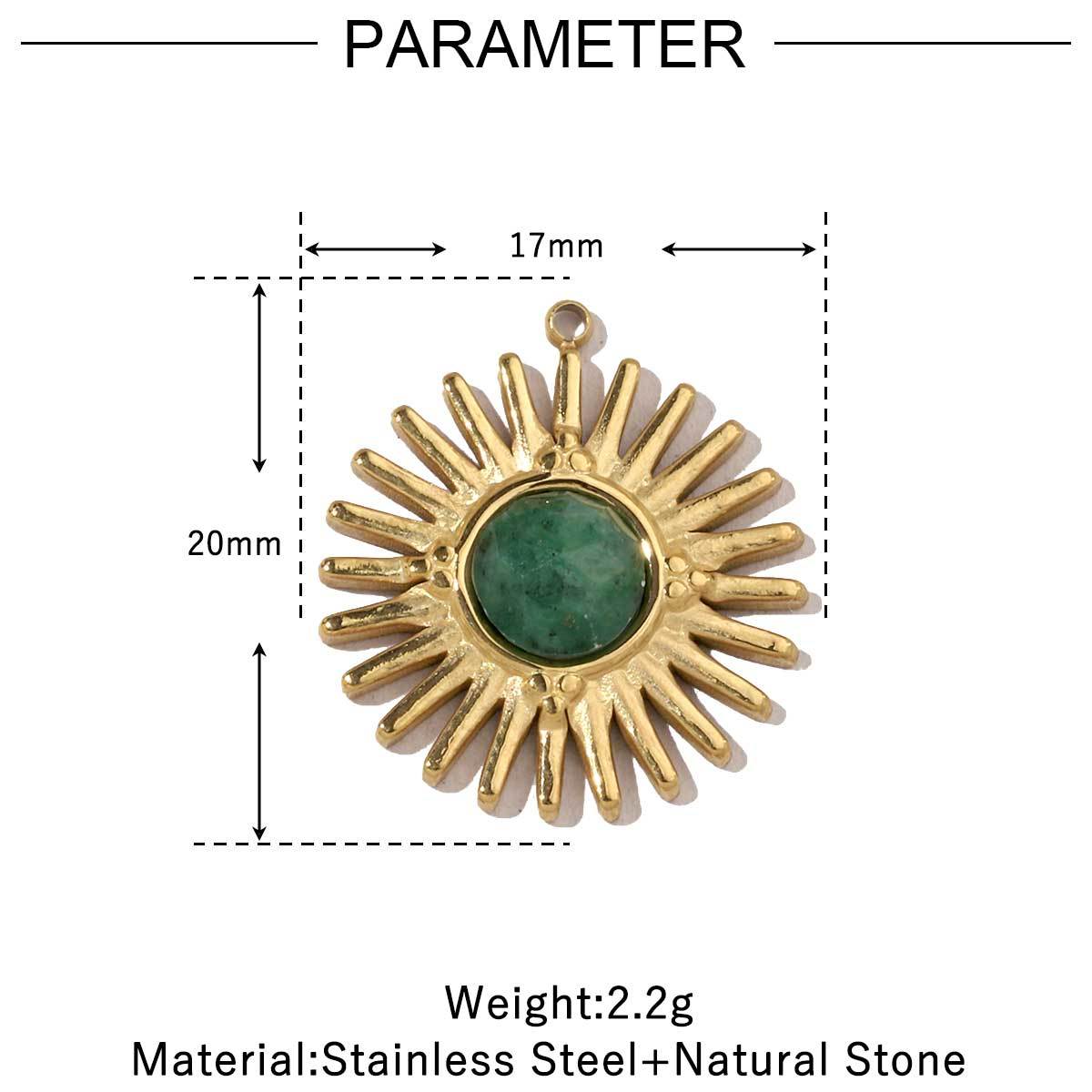 6pcs/pack High Polish French Retro Love Shell Stainless Steel Charms 14k Gold Color Red Agate Necklace DIY Jewelry Accessories