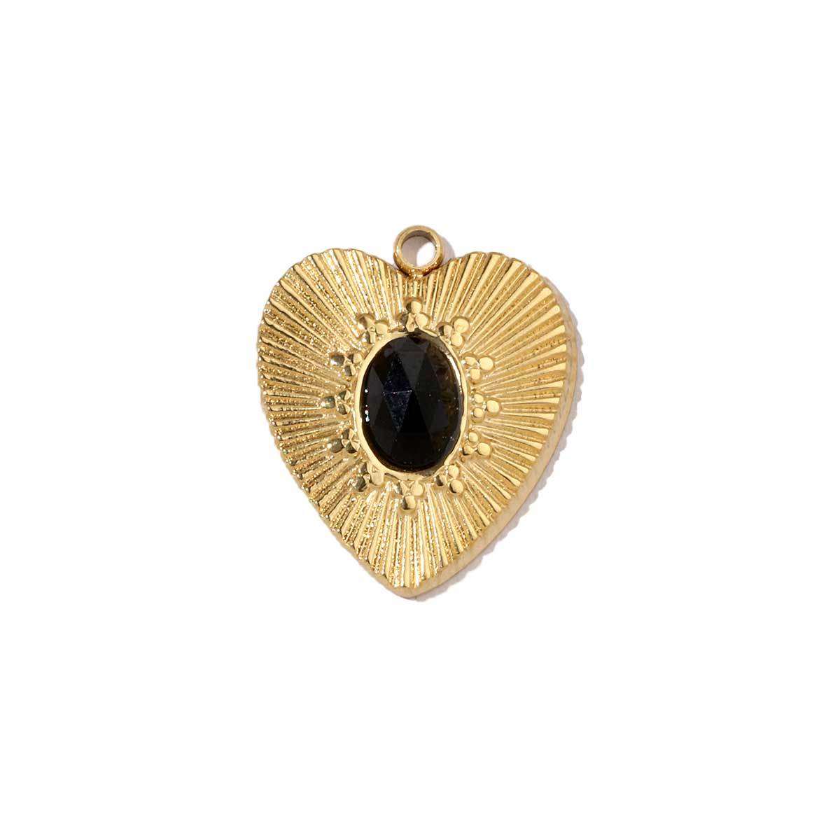 6pcs/pack High Polish French Retro Love Shell Stainless Steel Charms 14k Gold Color Red Agate Necklace DIY Jewelry Accessories