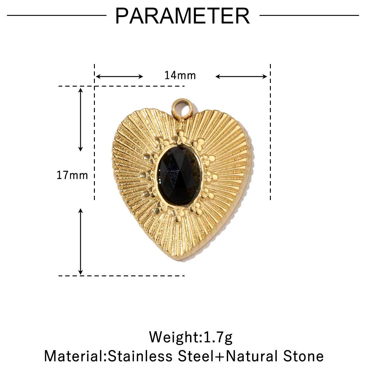 6pcs/pack High Polish French Retro Love Shell Stainless Steel Charms 14k Gold Color Red Agate Necklace DIY Jewelry Accessories