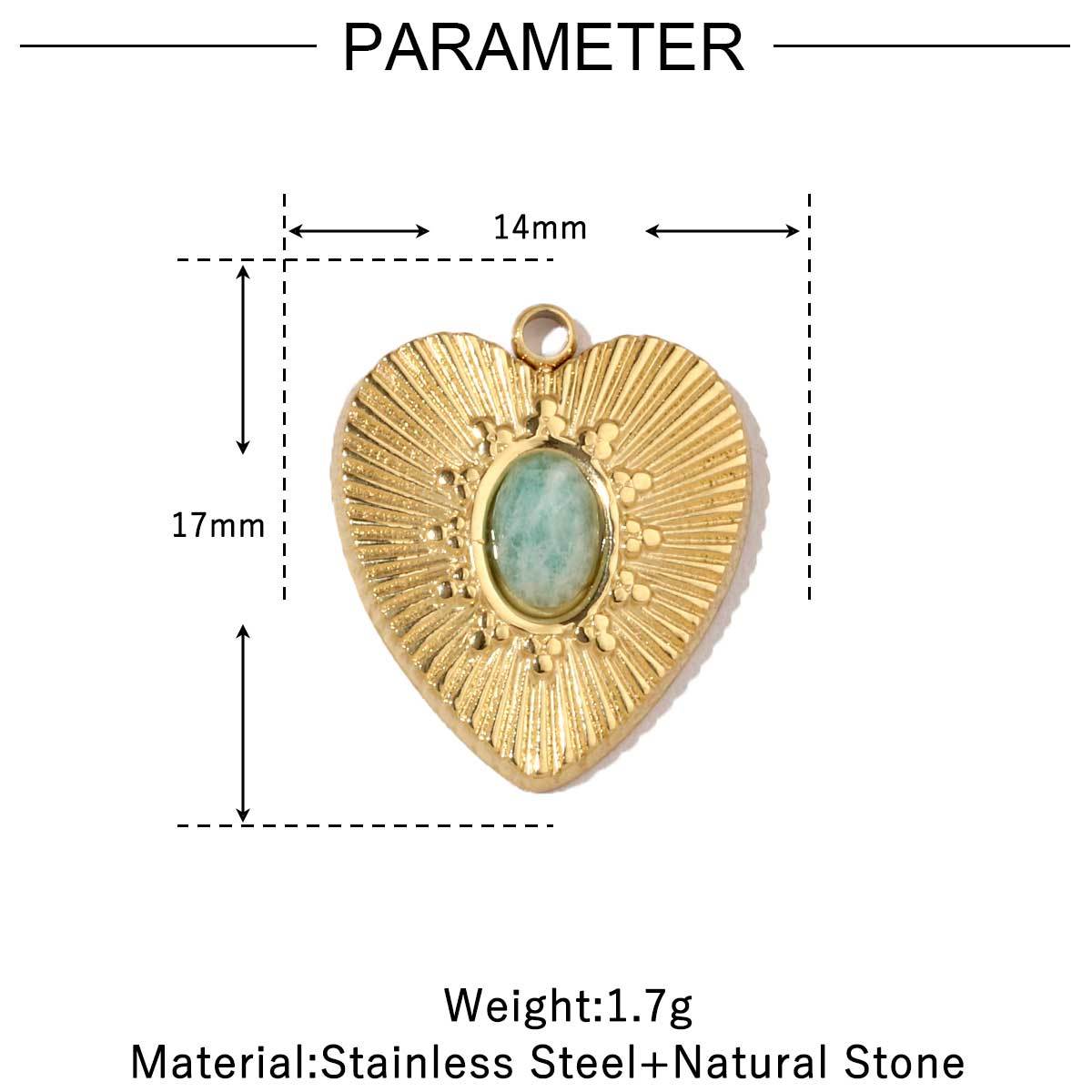 6pcs/pack High Polish French Retro Love Shell Stainless Steel Charms 14k Gold Plated Red Agate Necklace DIY Jewelry Accessories