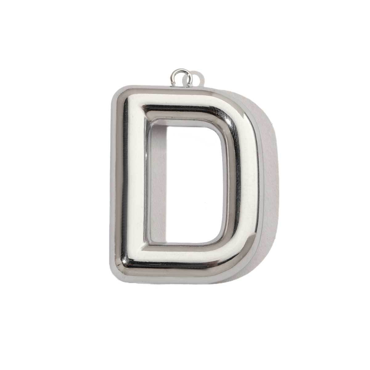 6pcs/pack French Retro Mirror Polish Stainless Steel Capital Letter Charms A-Z Name Necklace Pendant DIY Jewelry