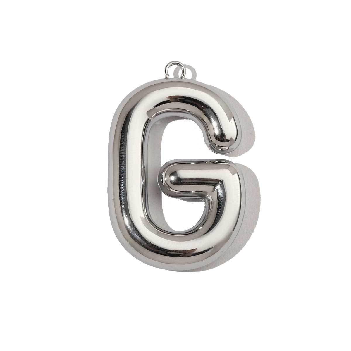 6pcs/pack French Retro Mirror Polish Stainless Steel Capital Letter Charms A-Z Name Necklace Pendant DIY Jewelry