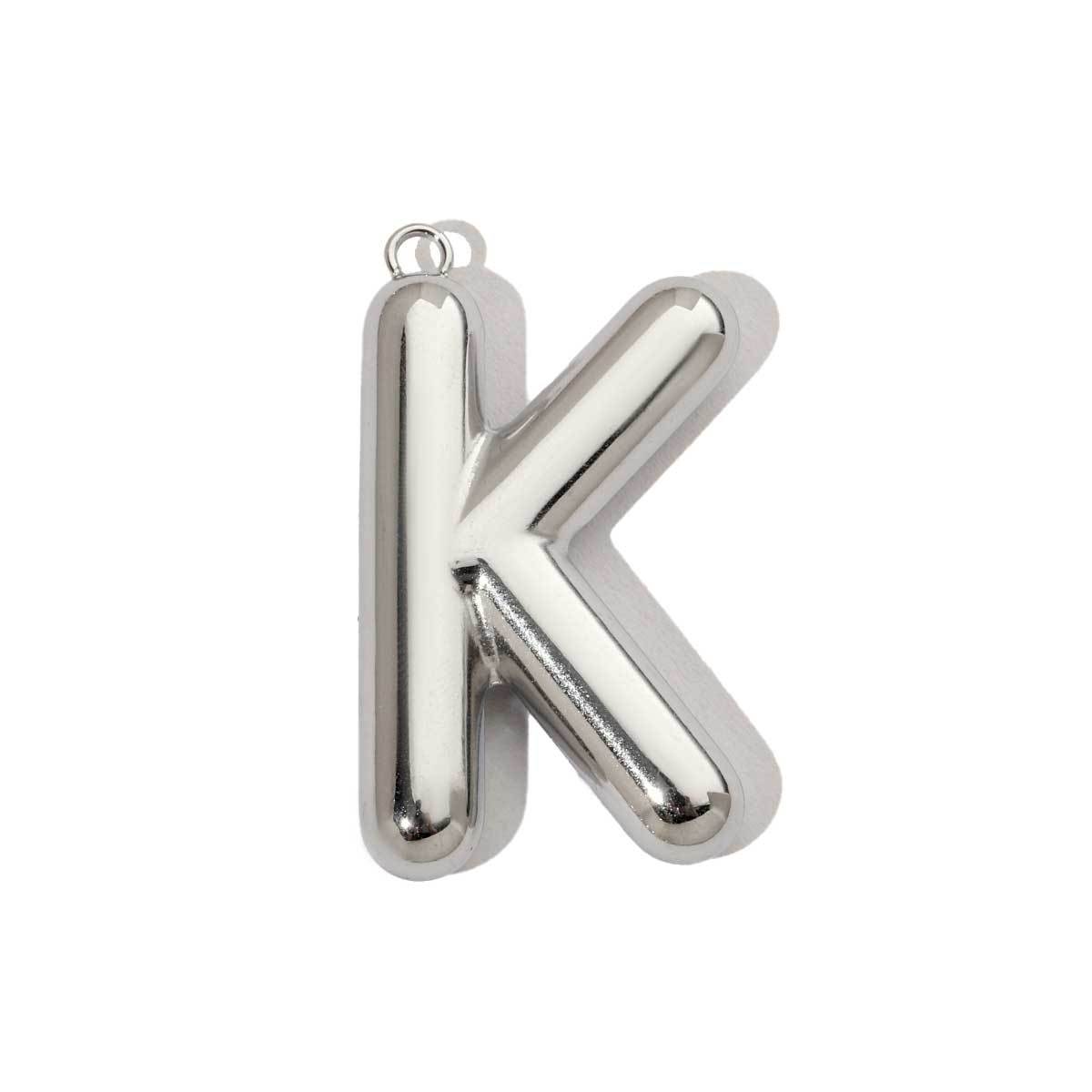 6pcs/pack French Retro Mirror Polish Stainless Steel Capital Letter Charms A-Z Name Necklace Pendant DIY Jewelry