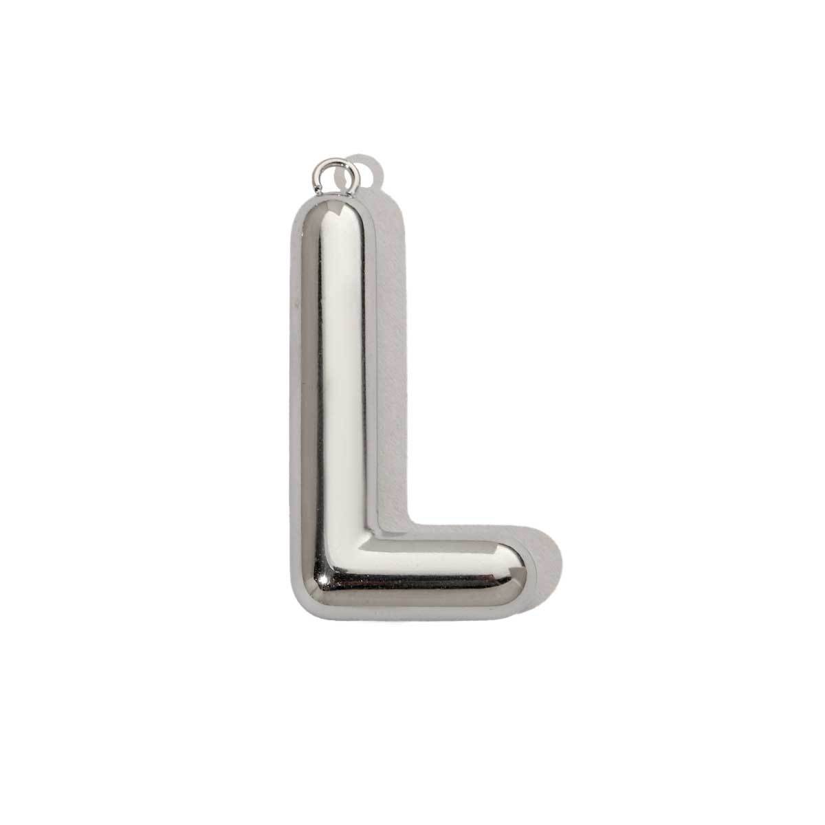6pcs/pack French Retro Mirror Polish Stainless Steel Capital Letter Charms A-Z Name Necklace Pendant DIY Jewelry