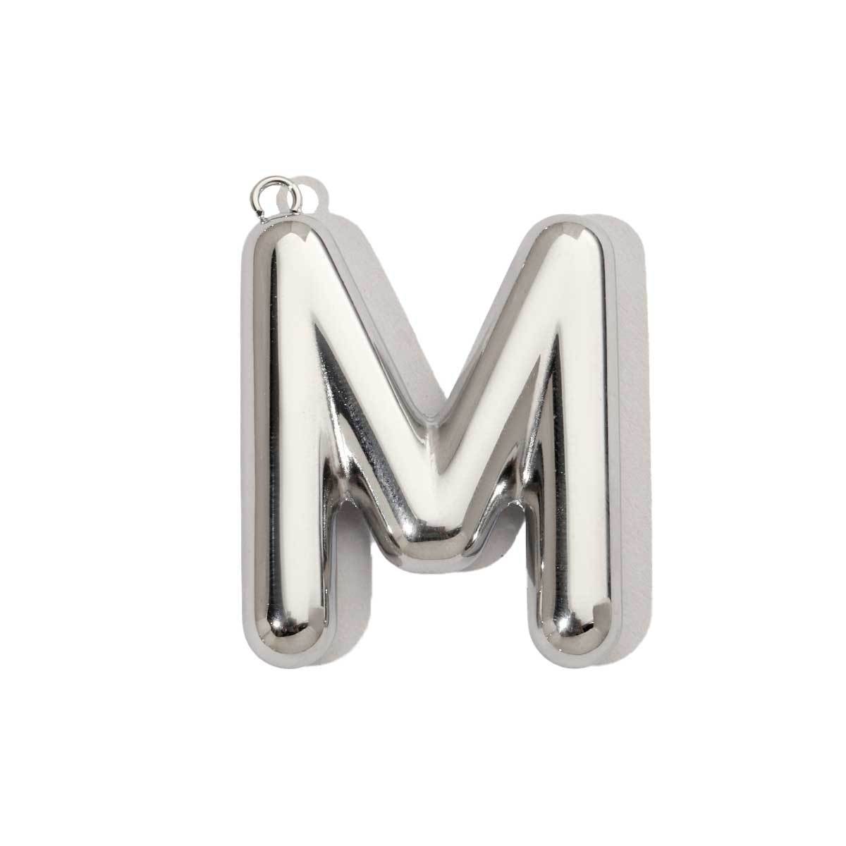 6pcs/pack French Retro Mirror Polish Stainless Steel Capital Letter Charms A-Z Name Necklace Pendant DIY Jewelry