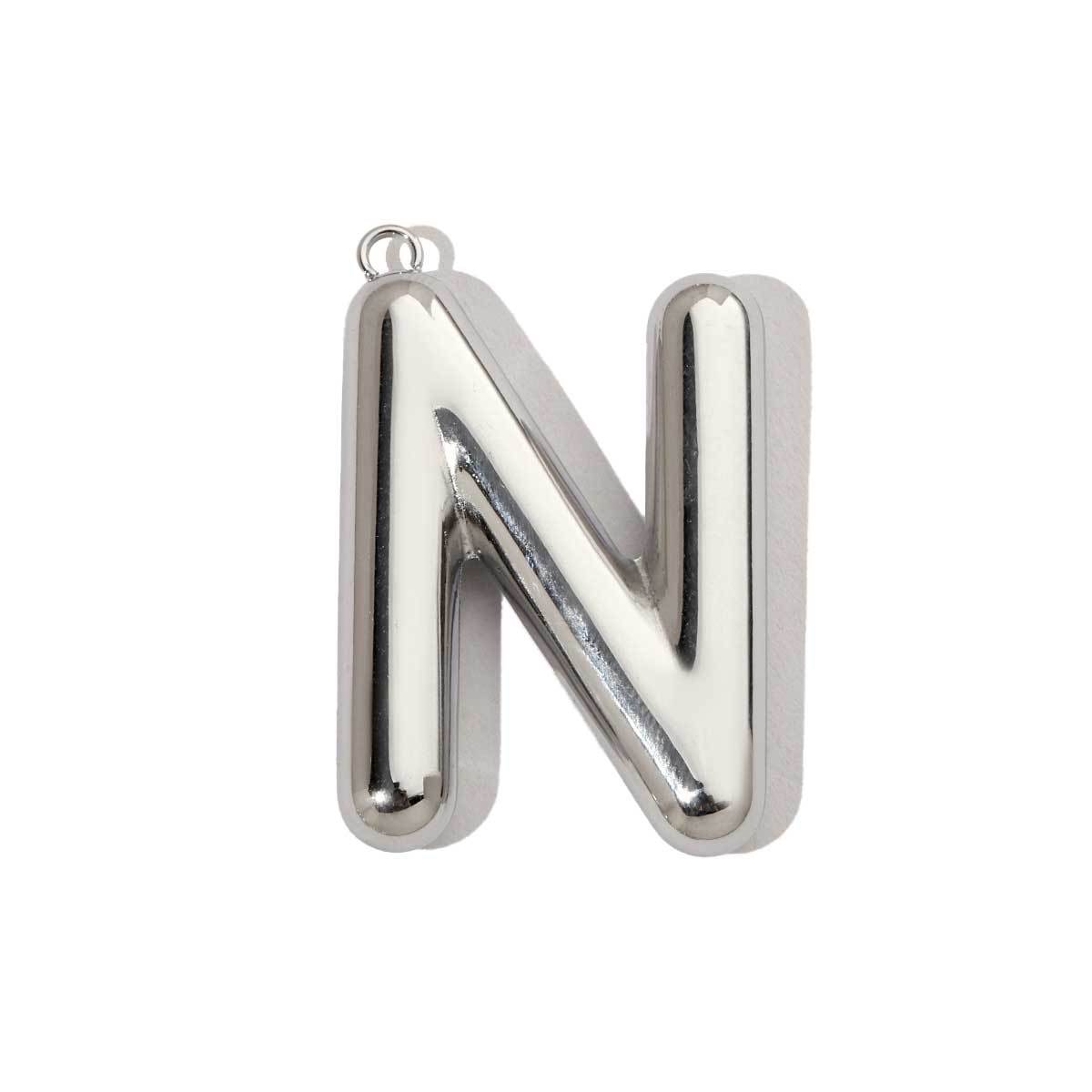 6pcs/pack French Retro Mirror Polish Stainless Steel Capital Letter Charms A-Z Name Necklace Pendant DIY Jewelry