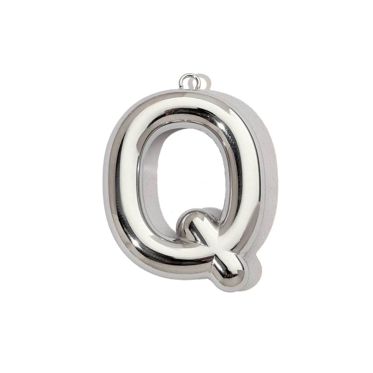 6pcs/pack French Retro Mirror Polish Stainless Steel Capital Letter Charms A-Z Name Necklace Pendant DIY Jewelry