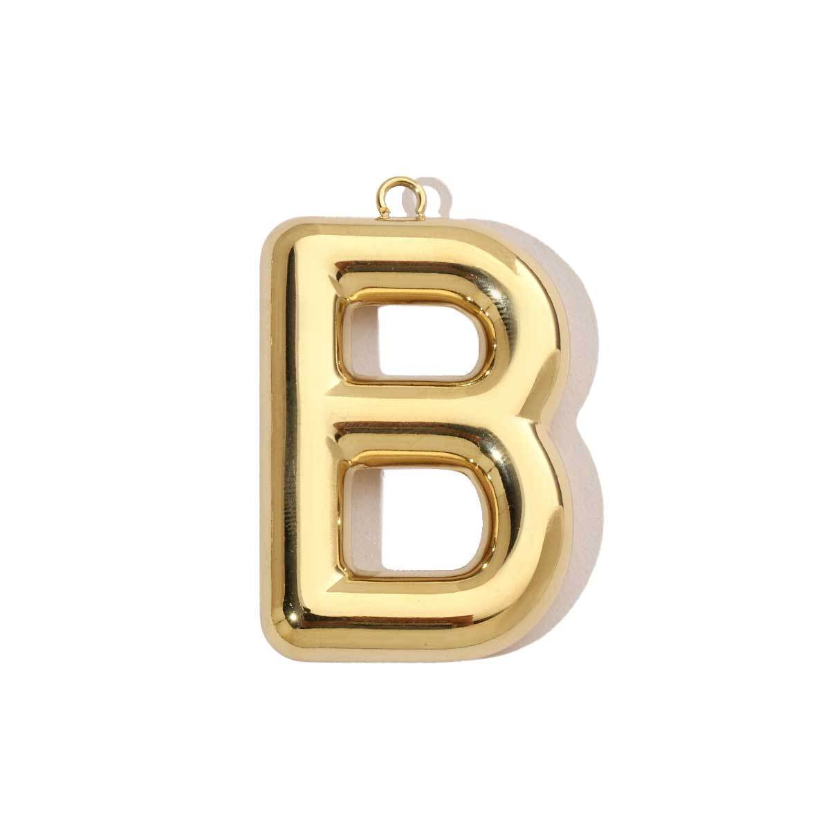 6pcs/pack French Retro 14K Gold Color Mirror Polish Stainless Steel Initial Letter Charms A-Z Name Necklace Pendant DIY Jewelry