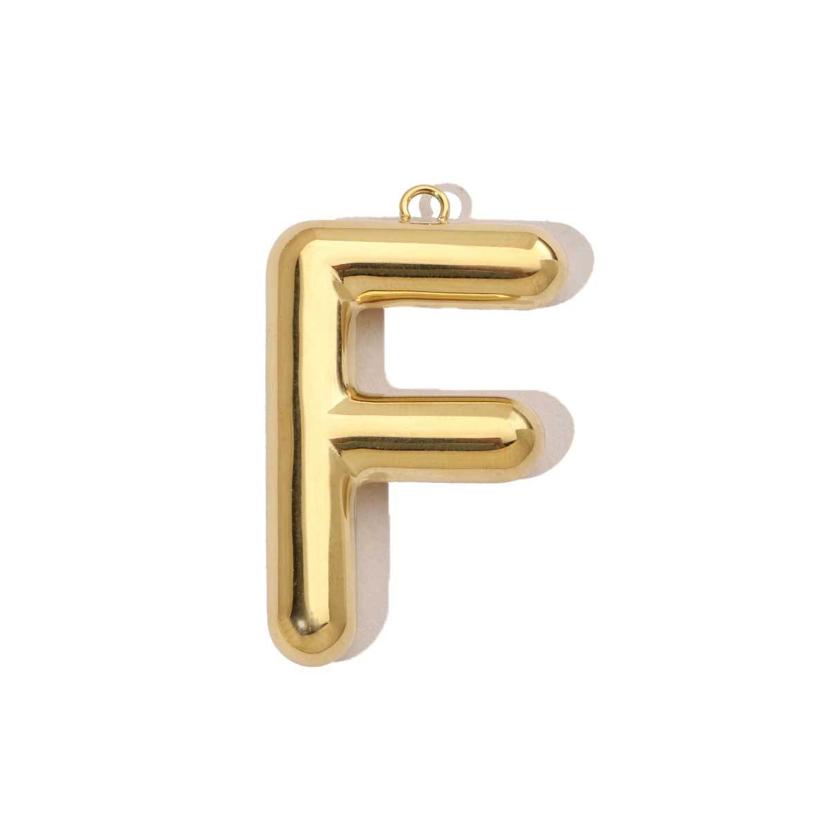 6pcs/pack French Retro 14K Gold Color Mirror Polish Stainless Steel Initial Letter Charms A-Z Name Necklace Pendant DIY Jewelry