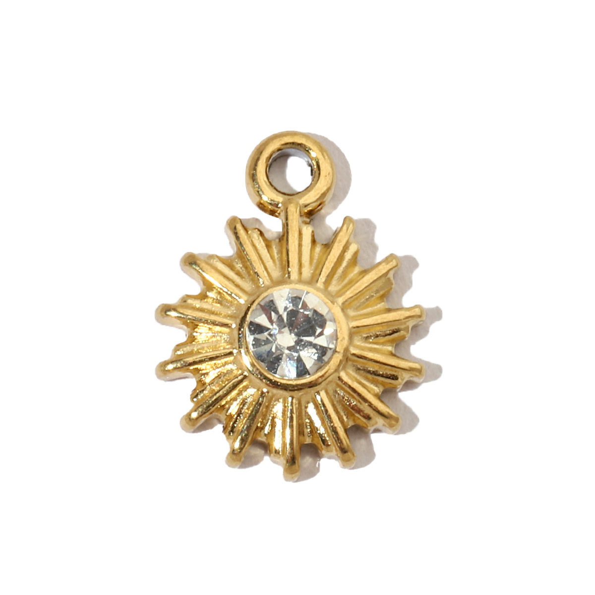 6pcs/pack Evil Eye Love French Retro Stainless Steel Charms Women's Clover Jewelry Necklace DIY Small Pendant Wholesale