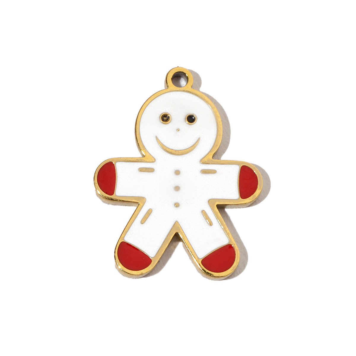 6pcs/pack Santa Claus Snowman Stainless Steel DIY Charms Women's Wreath Christmas House Jewelry Necklace Small Pendant Wholesale