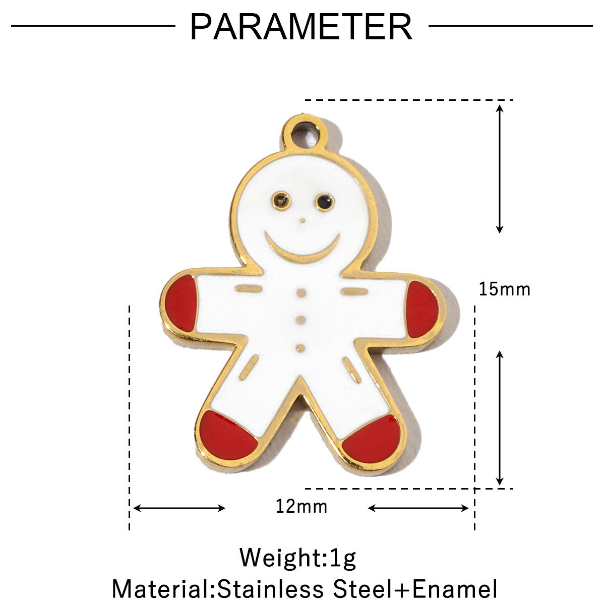 6pcs/pack Santa Claus Snowman Stainless Steel DIY Charms Women's Wreath Christmas House Jewelry Necklace Small Pendant Wholesale