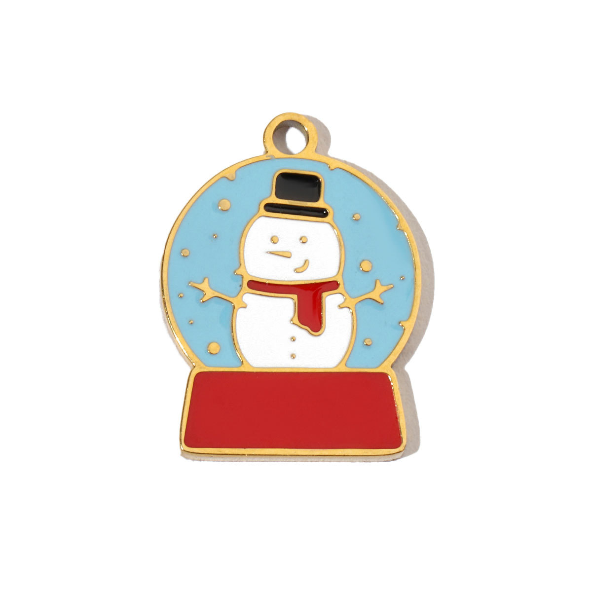 6pcs/pack Santa Claus Snowman Stainless Steel DIY Charms Women's Wreath Christmas House Jewelry Necklace Small Pendant Wholesale
