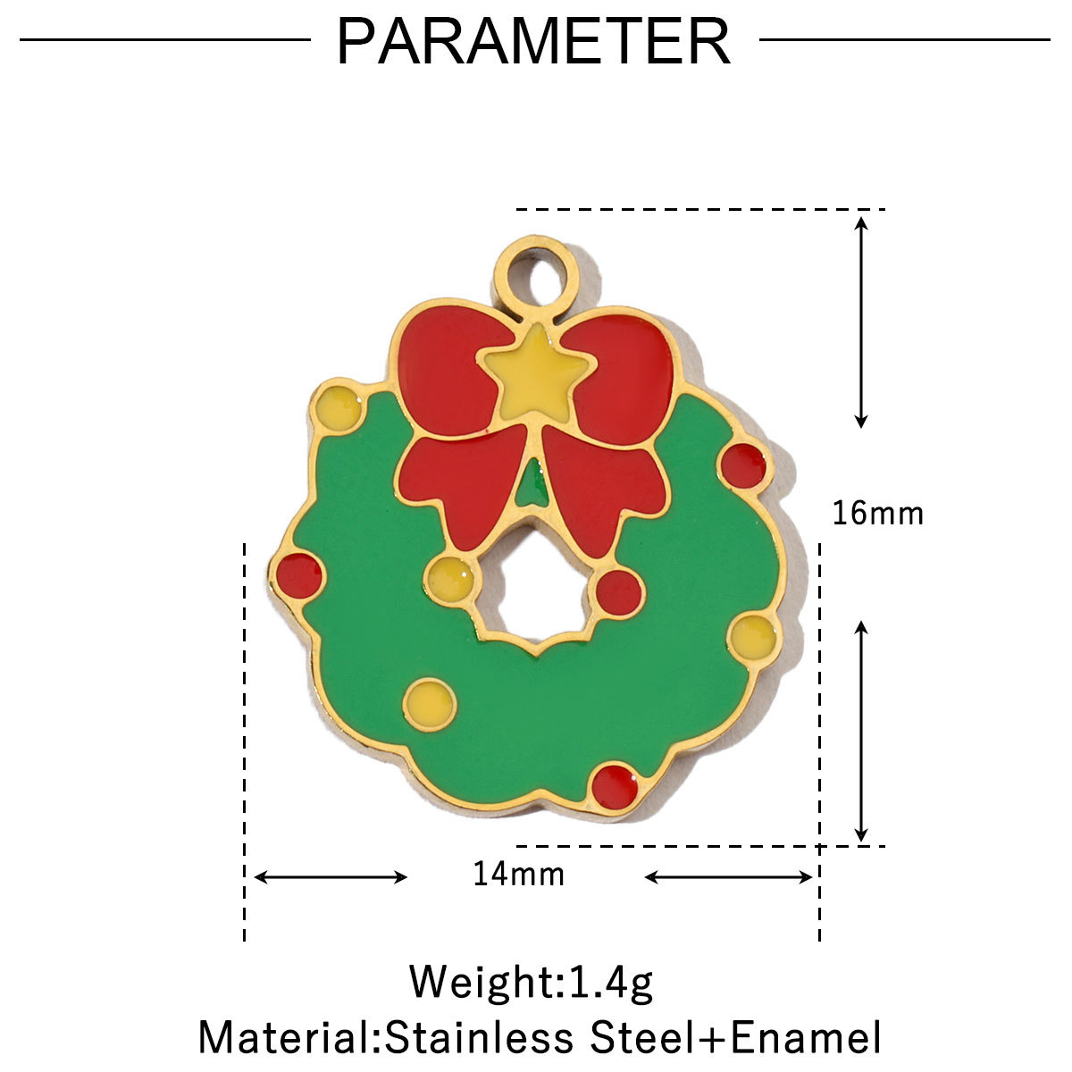 6pcs/pack Santa Claus Snowman Stainless Steel DIY Charms Women's Wreath Christmas House Jewelry Necklace Small Pendant Wholesale
