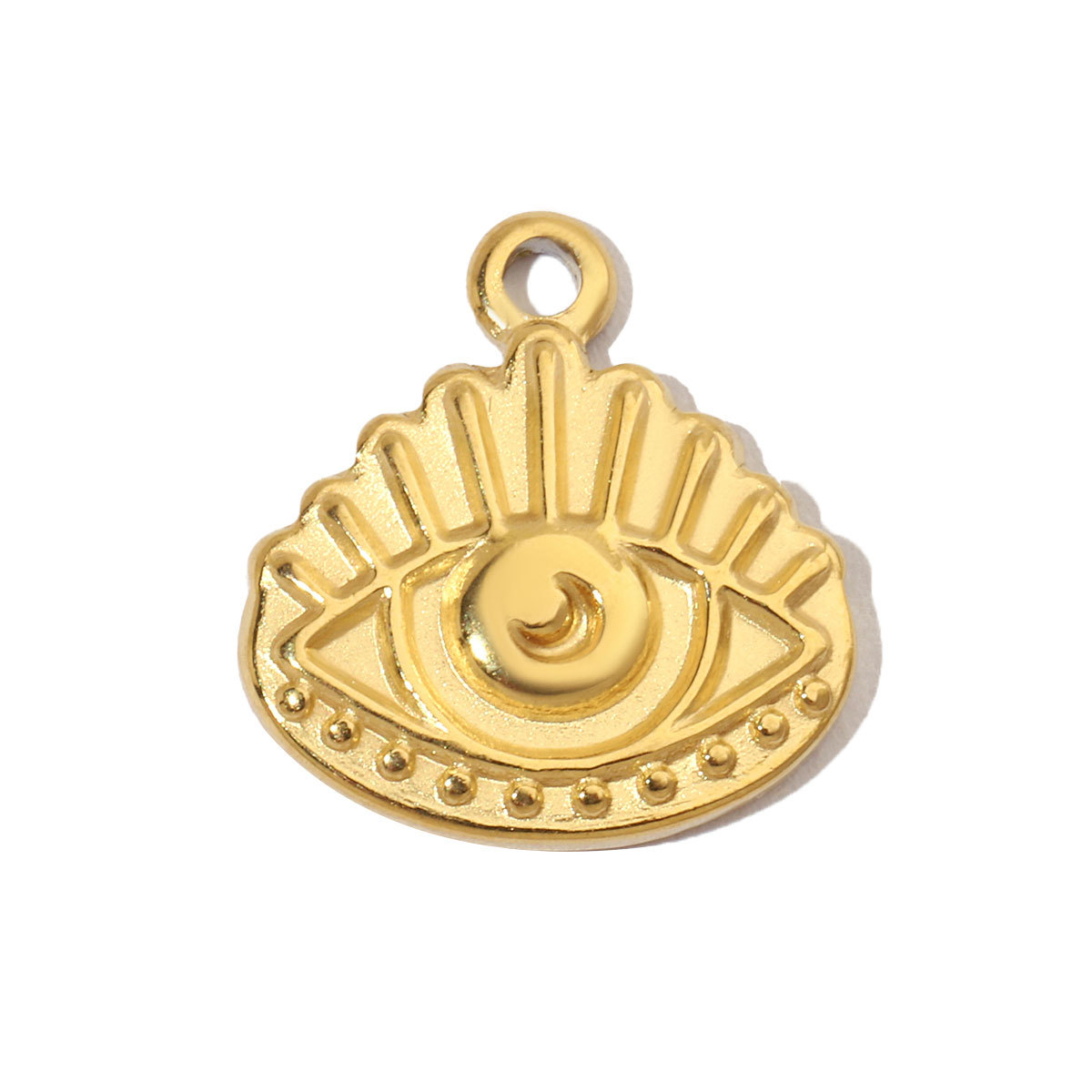 6pcs/pack French Retro Starfish Conch DIY Charms 14K Gold Plated Crescent Rose Necklace Pendant For Stainless Steel Jewelry Making