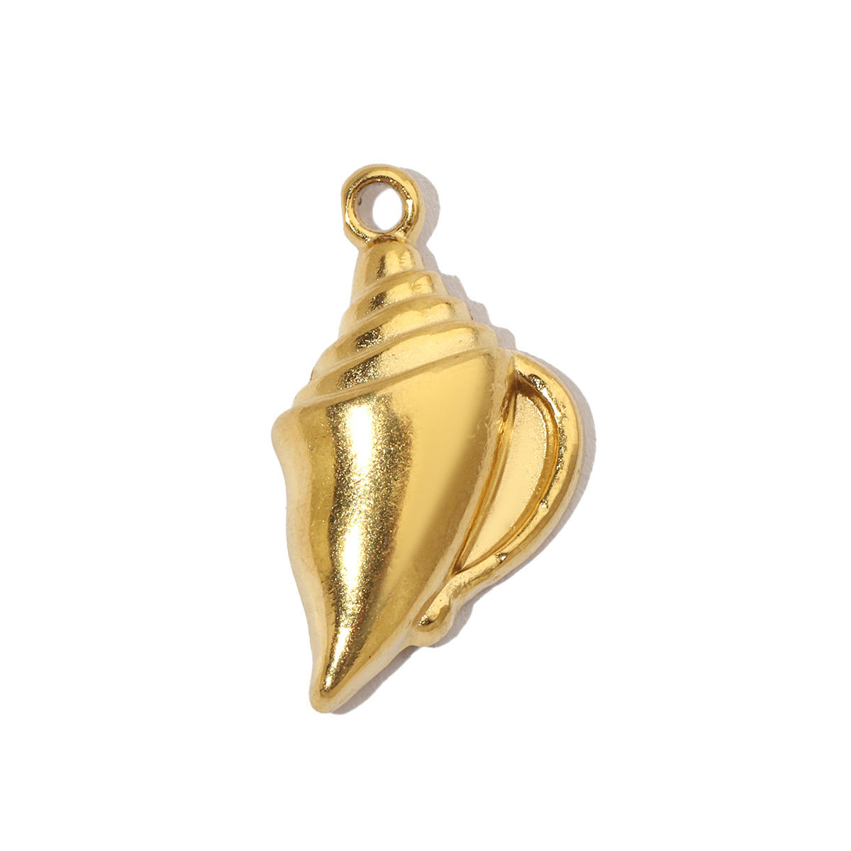 6pcs/pack French Retro Starfish Conch DIY Charms 14K Gold Plated Crescent Rose Necklace Pendant For Stainless Steel Jewelry Making