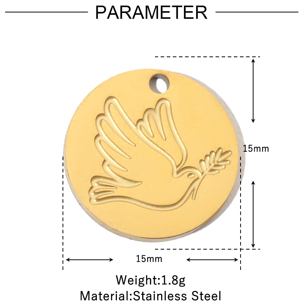 6pcs/pack French Retro Stainless Steel 14K Gold Color Butterfly DIY Charms Mountain Clover Neaclace Flower Flamingo Star Fish Pendant Jewelry
