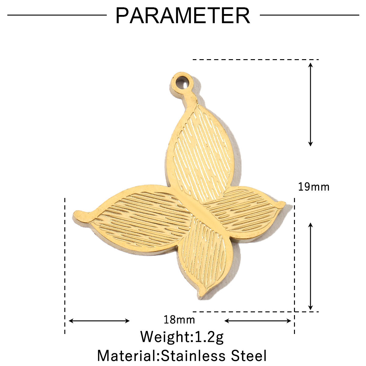 6pcs/pack French Retro Stainless Steel 14K Gold Plated Butterfly DIY Charms Mountain Clover Neaclace Flower Flamingo Star Fish Pendant Jewelry