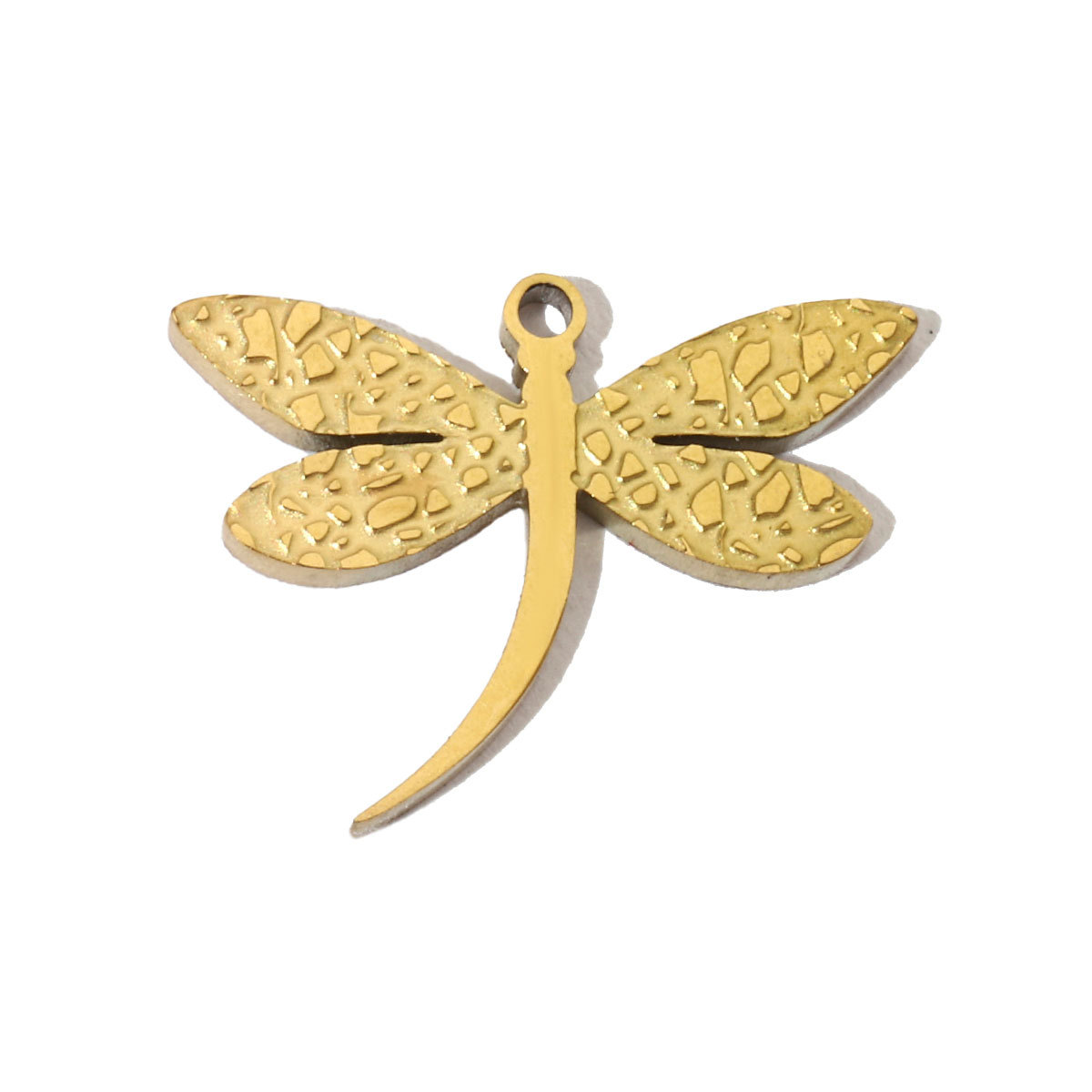 6pcs/pack French Retro Stainless Steel 14K Gold Plated Butterfly DIY Charms Mountain Clover Neaclace Flower Flamingo Star Fish Pendant Jewelry