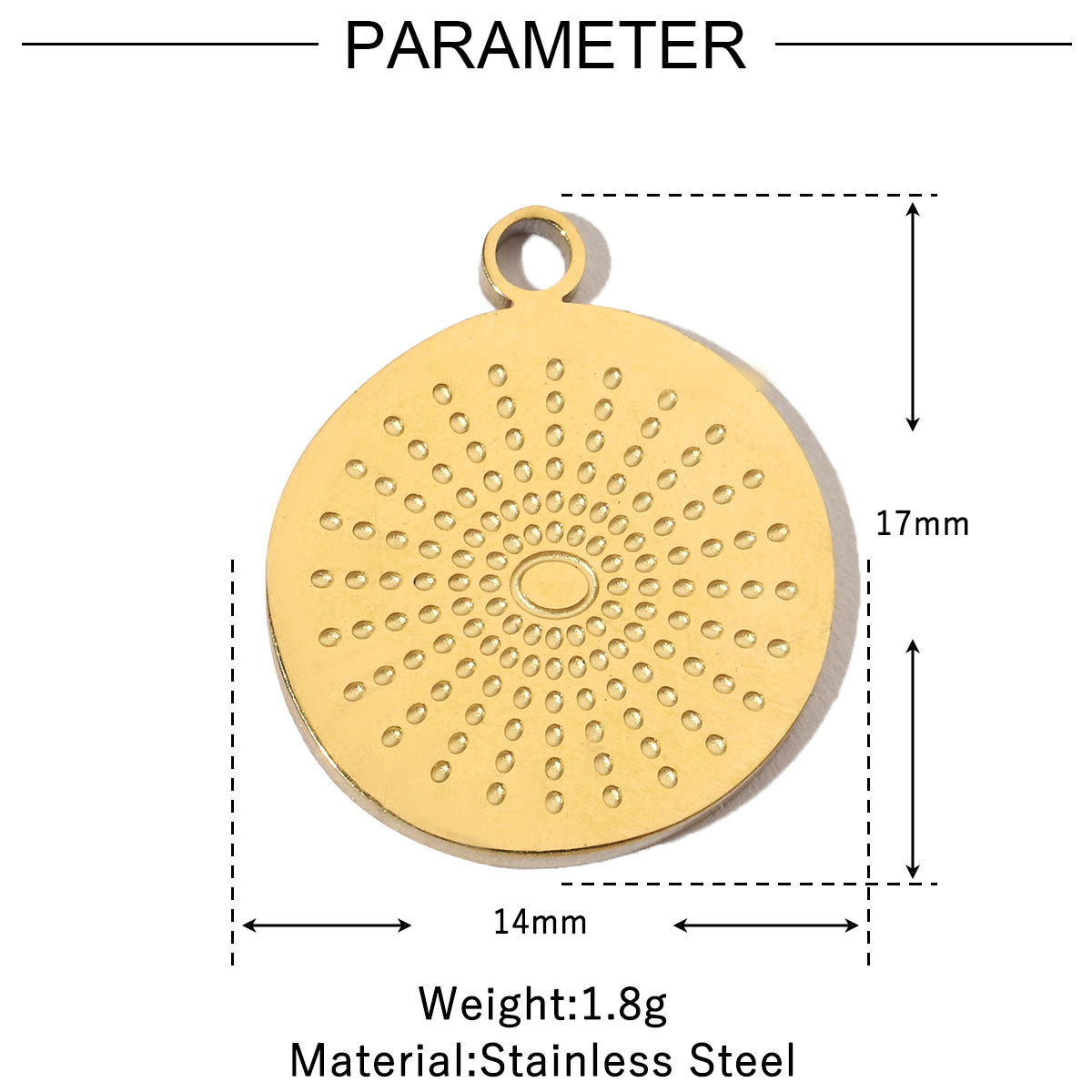 6pcs/pack Retro Life Tree Gourd DIY Bracelets Charms Gourd Evil Eye Sun Star Neaclace Pendant Female Stainless Steel 14K Gold Plated Earrings Making Jewelry