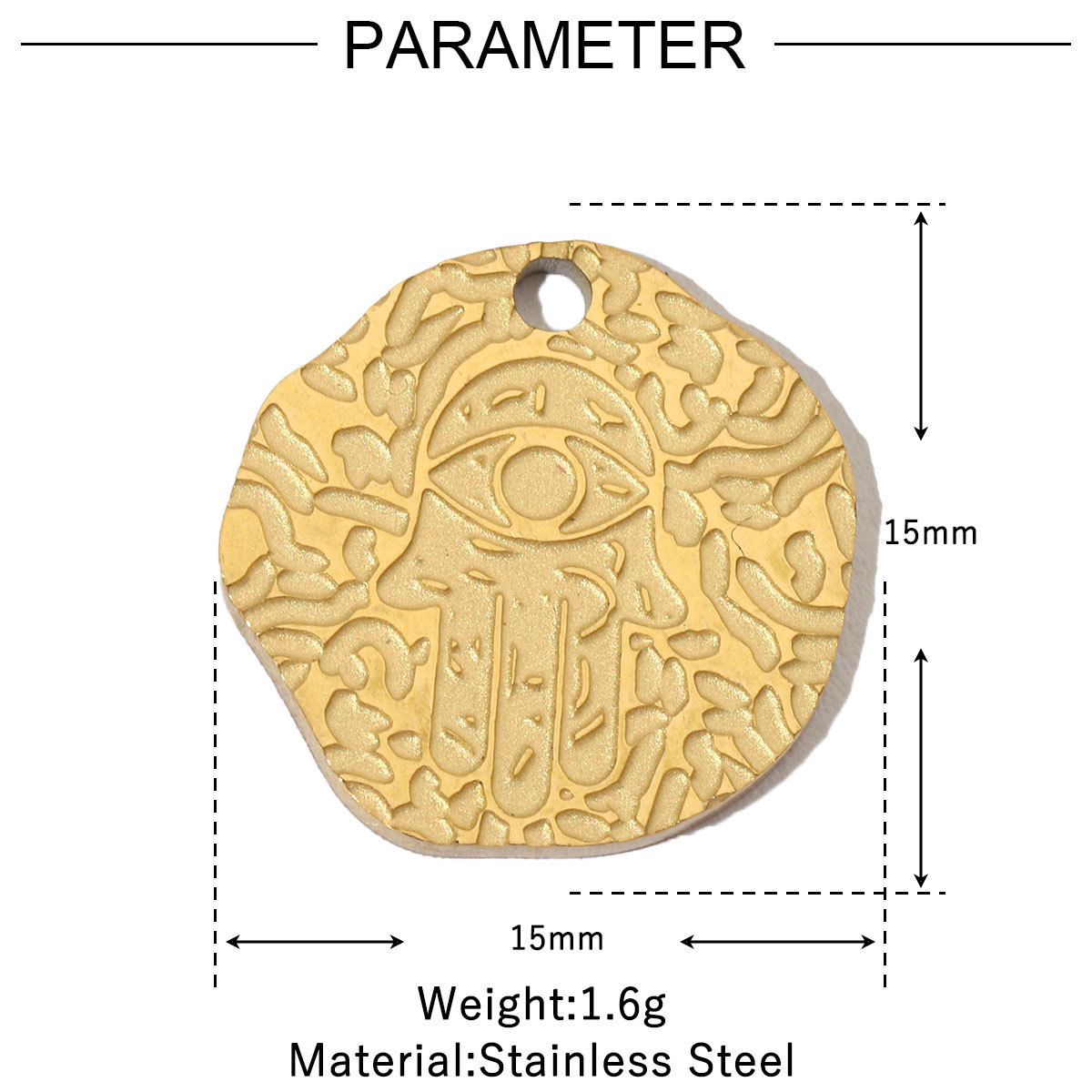 6pcs/pack Retro Life Tree Gourd DIY Bracelets Charms Gourd Evil Eye Sun Star Neaclace Pendant Female Stainless Steel 14K Gold Plated Earrings Making Jewelry