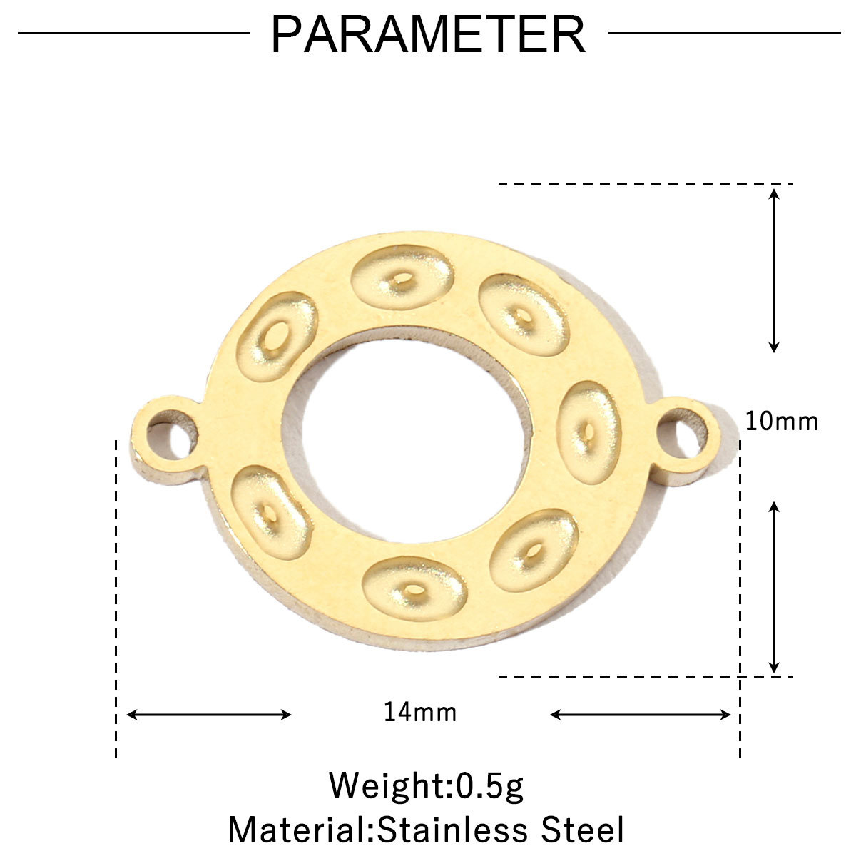 6pcs/pack Retro Life Tree Gourd DIY Bracelets Charms Gourd Evil Eye Sun Star Neaclace Pendant Female Stainless Steel 14K Gold Plated Earrings Making Jewelry