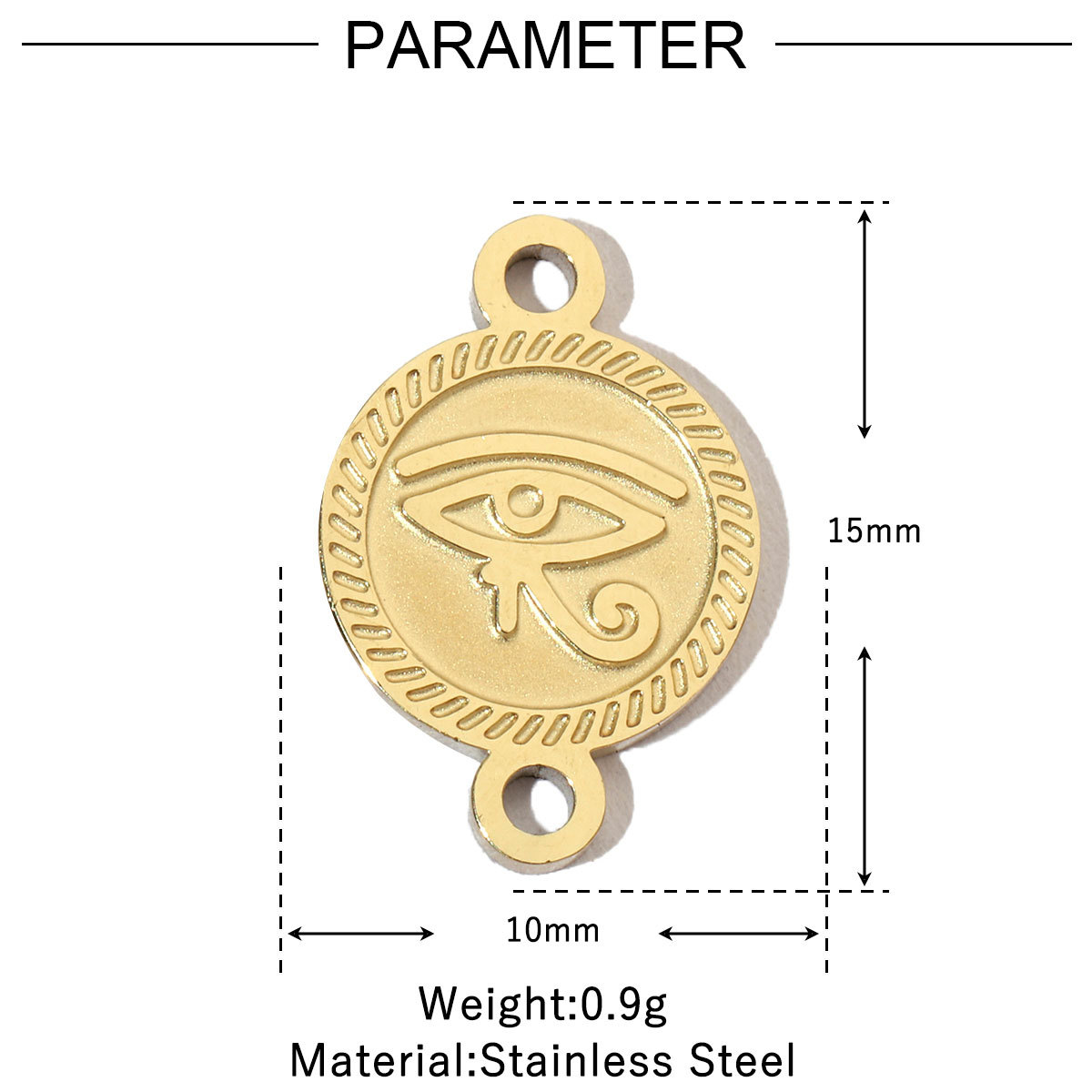 6pcs/pack Retro Life Tree Gourd DIY Bracelets Charms Gourd Evil Eye Sun Star Neaclace Pendant Female Stainless Steel 14K Gold Plated Earrings Making Jewelry