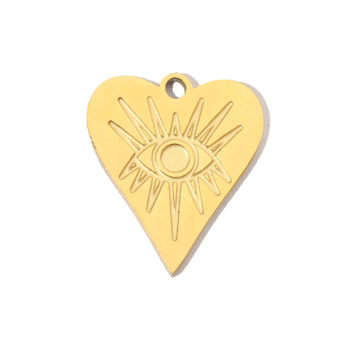 6pcs/pack Stainless Steel 14K Gold Plated Retro Love Mom Heart DIY Charms Lock Eye Neaclace Pendant Female Jewelry Wholesale