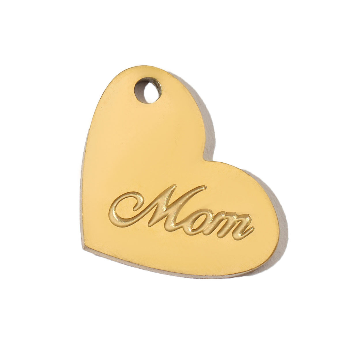 6pcs/pack Stainless Steel 14K Gold Plated Retro Love Mom Heart DIY Charms Lock Eye Neaclace Pendant Female Jewelry Wholesale