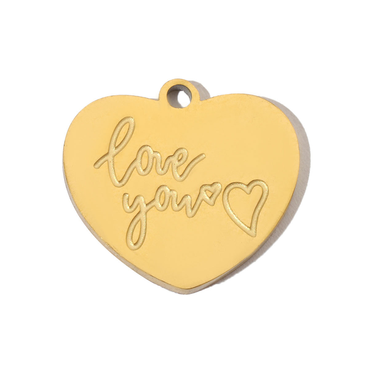 6pcs/pack Stainless Steel 14K Gold Plated Retro Love Mom Heart DIY Charms Lock Eye Neaclace Pendant Female Jewelry Wholesale