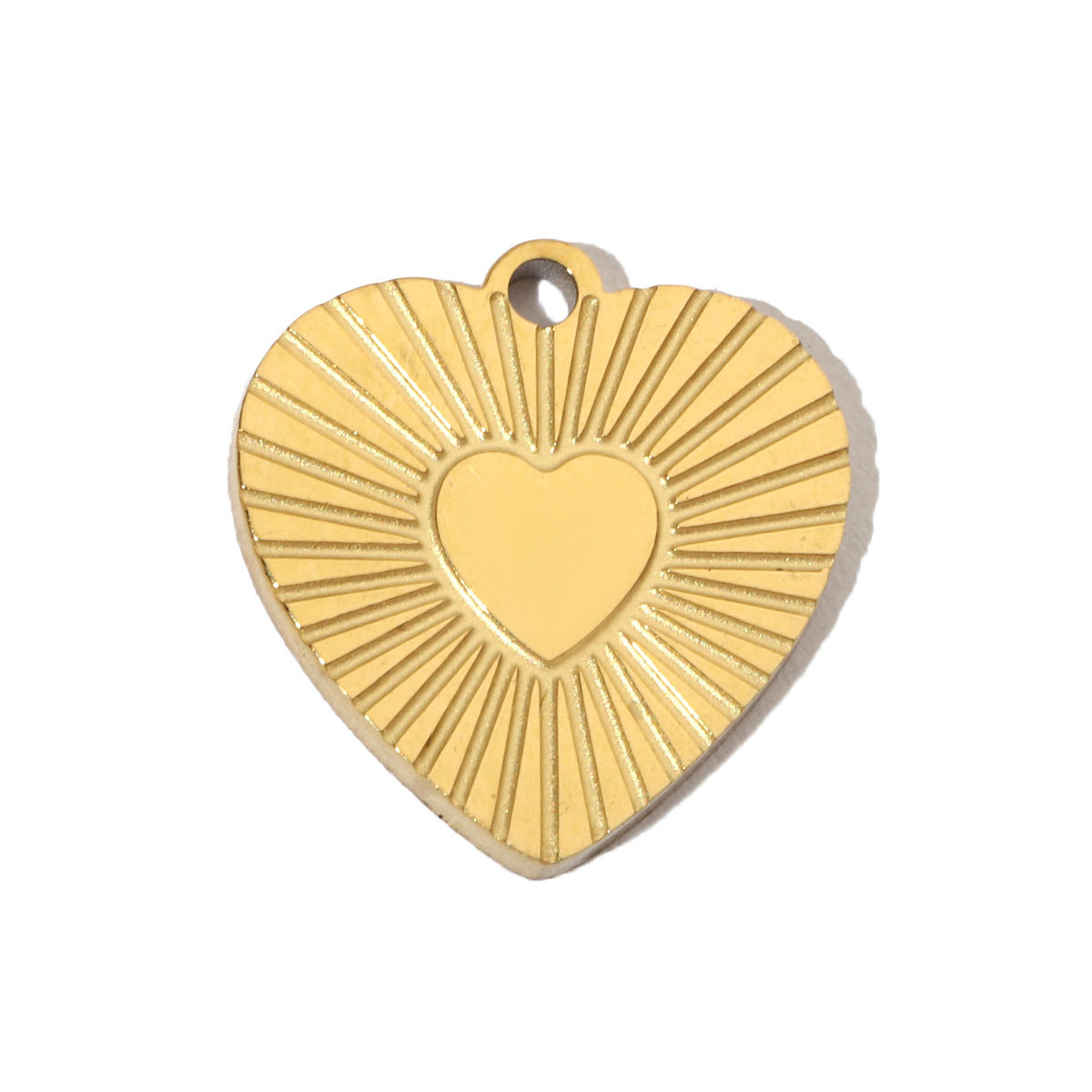 6pcs/pack Stainless Steel 14K Gold Plated Retro Love Mom Heart DIY Charms Lock Eye Neaclace Pendant Female Jewelry Wholesale