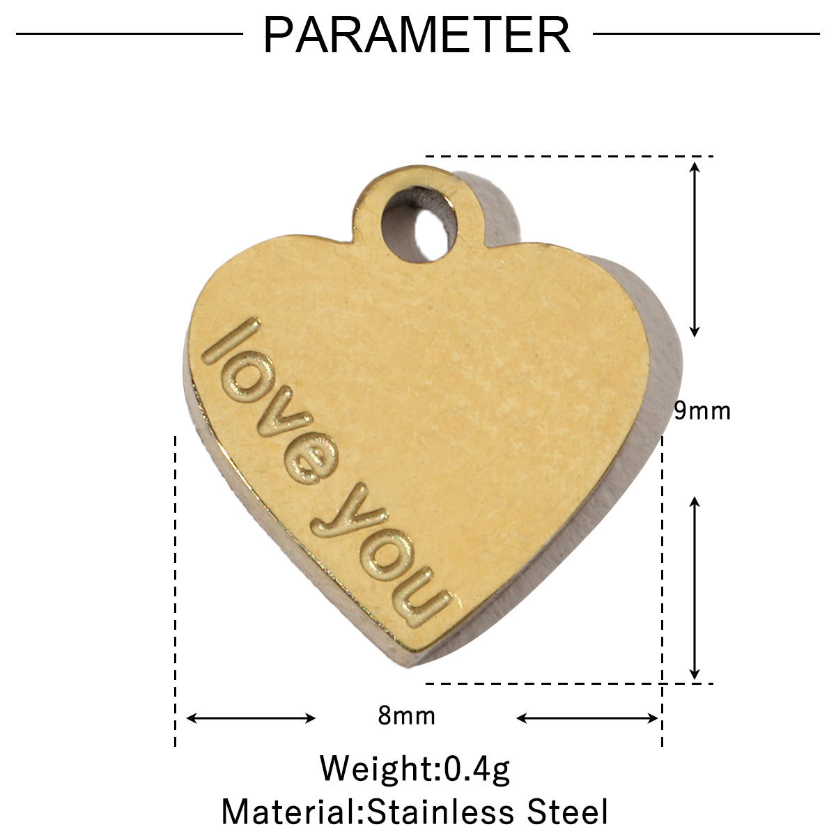 6pcs/pack Stainless Steel 14K Gold Plated Retro Love Mom Heart DIY Charms Lock Eye Neaclace Pendant Female Jewelry Wholesale